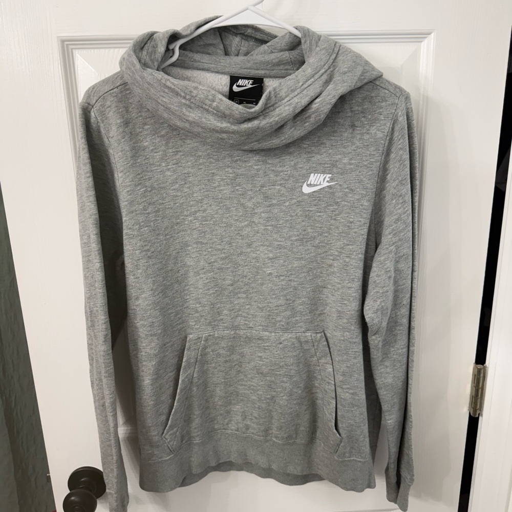 Nike Men's Light Gray Hoodie Sweater